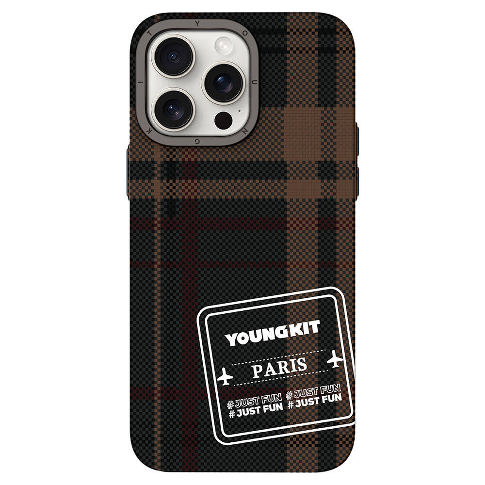 Youngkit Gezhi Serisi iPhone 15 Pro Max Ekose Desenli Telefon Kılıfı - 5 Youngkit Gezhi Serisi iPhone 15 Pro Max Ekose Desenli Telefon Kılıfı - 5